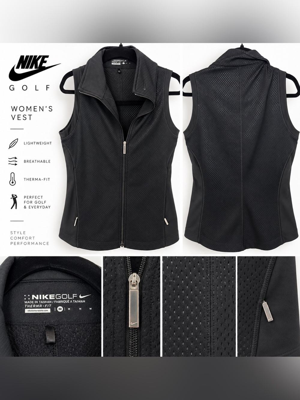 Nike Golf Therma-FIT Women’s Vest – Black – Size Medium